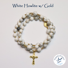 Load image into Gallery viewer, White Howlite Rosary Bracelet
